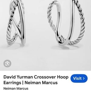 David Yurman silver  Twisted Hoop Earrings